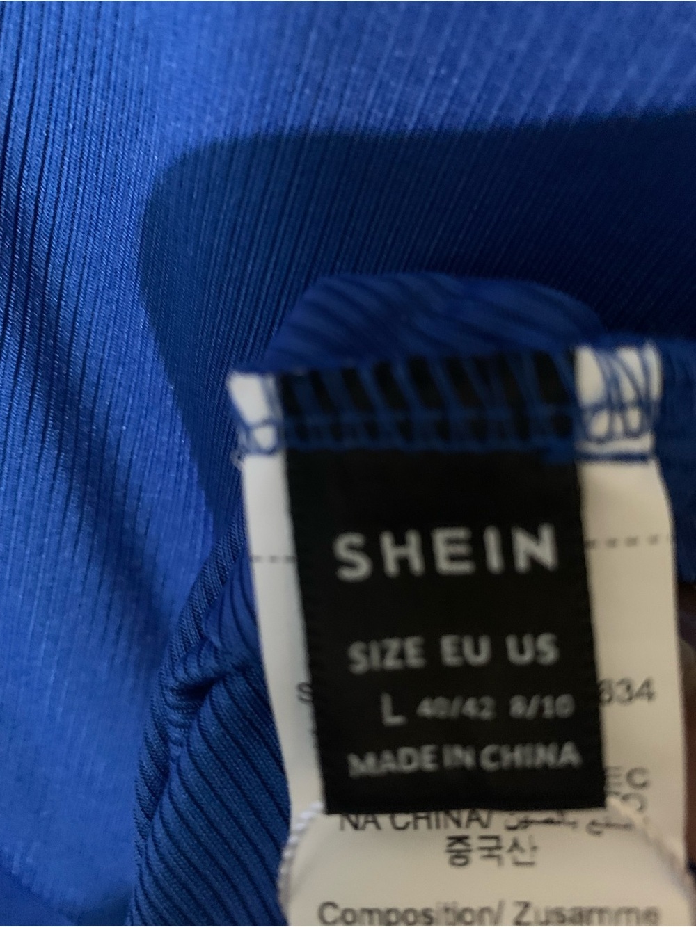 SHEIN Royal Blue Short Sleeve Ruched Midi Dress - Picture 5 of 6
